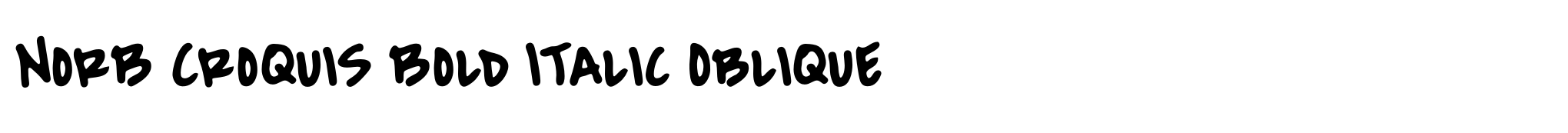 NorB Croquis Bold Italic Oblique image